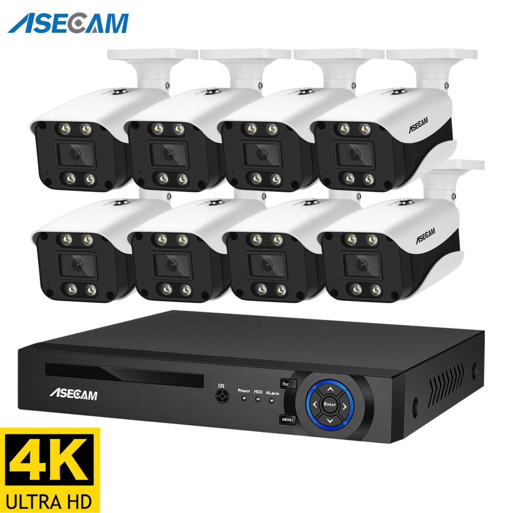 Webcam 4K - 8MP Security Camera System 4K POE