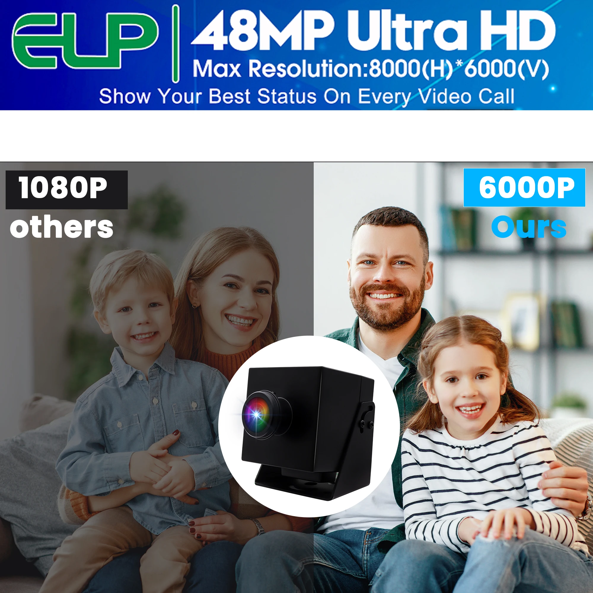 ELP 48MP 8K Ultra HD USB Camer – обзор и цена Webcam 4K