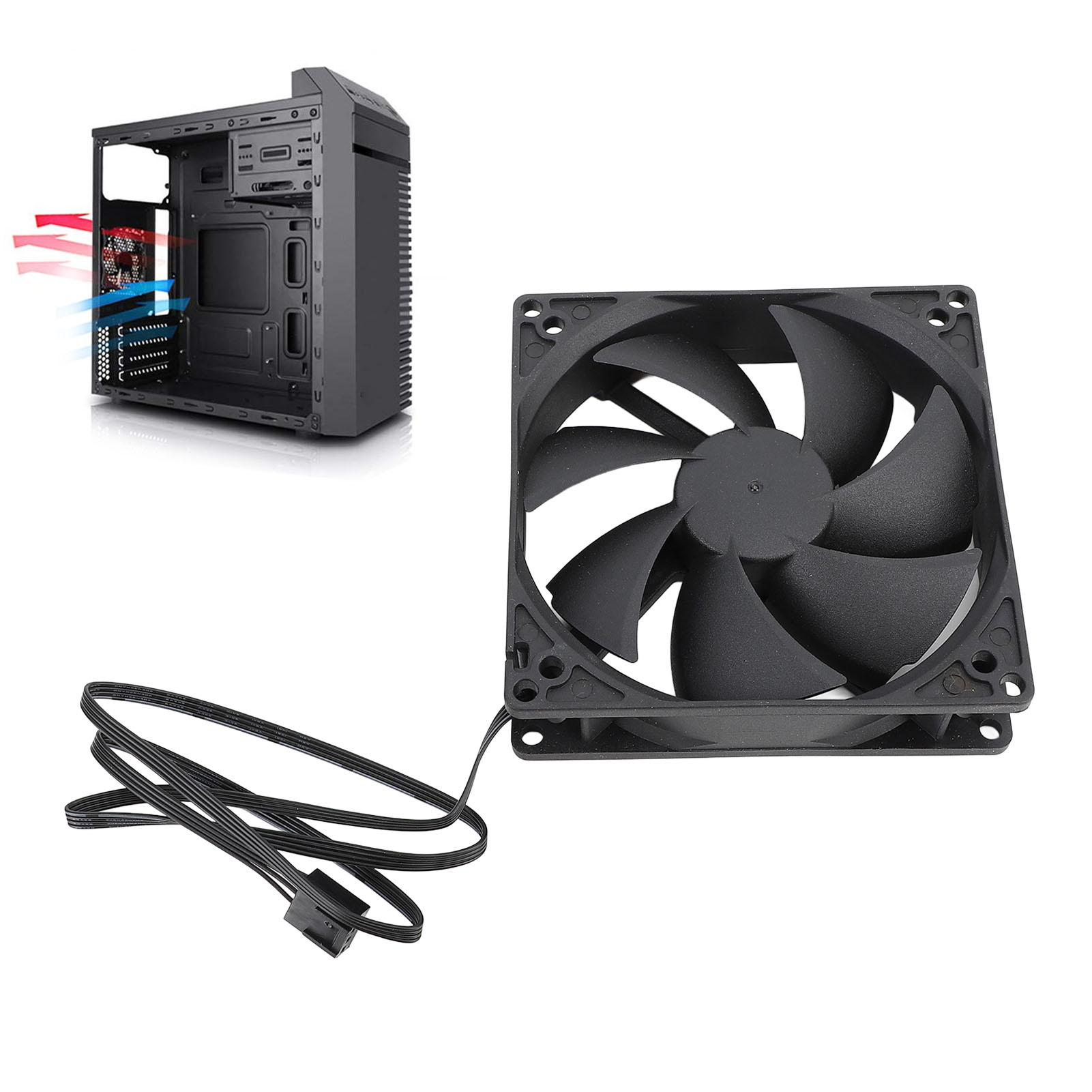 100mm PC PWM Case Fan 100mm Du – обзор и цена Pc Case Fan