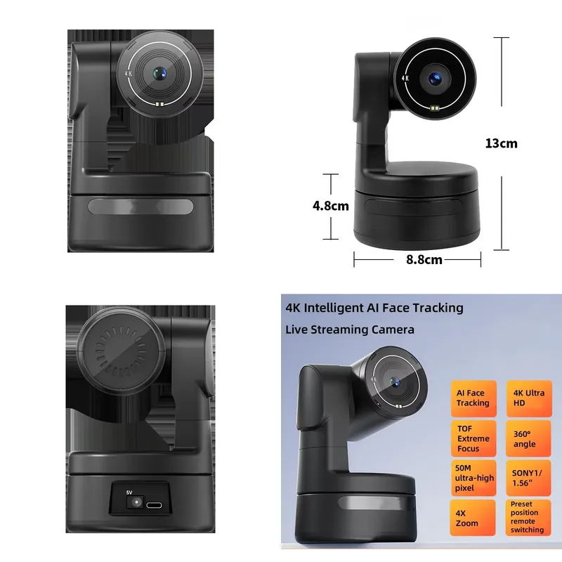 Tiny 4K PTZ Webcam For PC, AI  – обзор и цена Webcam 4K