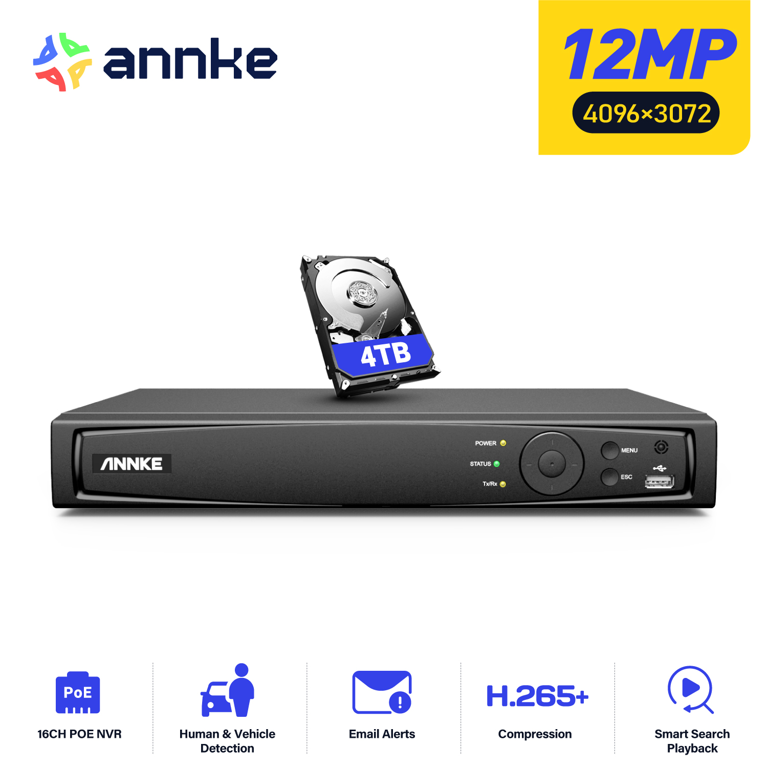 ANNKE 12MP POE NVR Network Vid – обзор и цена Webcam 4K