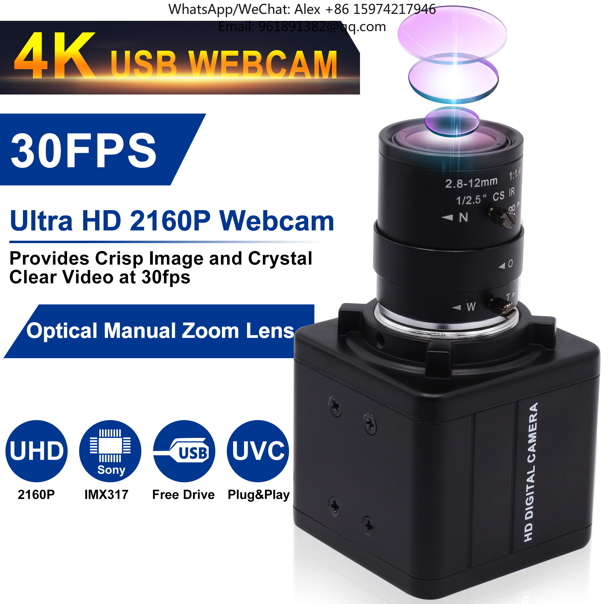 ELP 3840x2160 4K Video Surveil – обзор и цена Webcam 4K