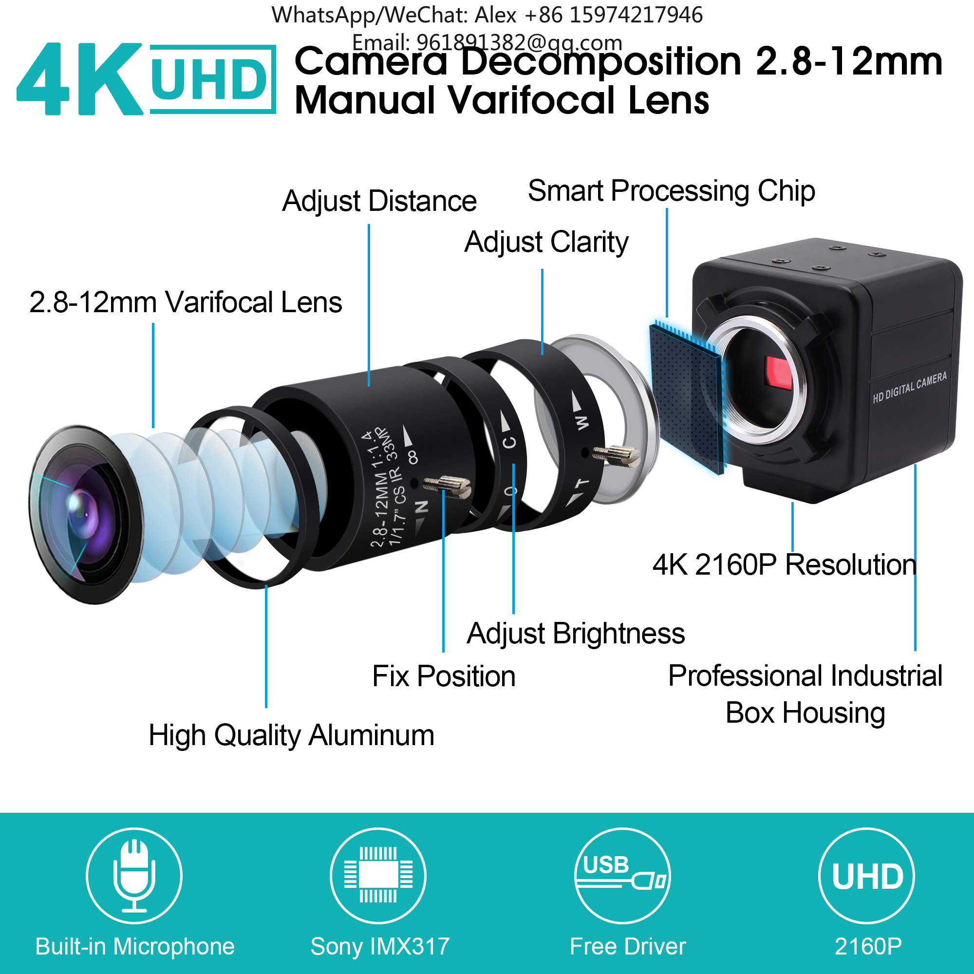 ELP 3840x2160 4K Video Surveil – обзор и цена Webcam 4K