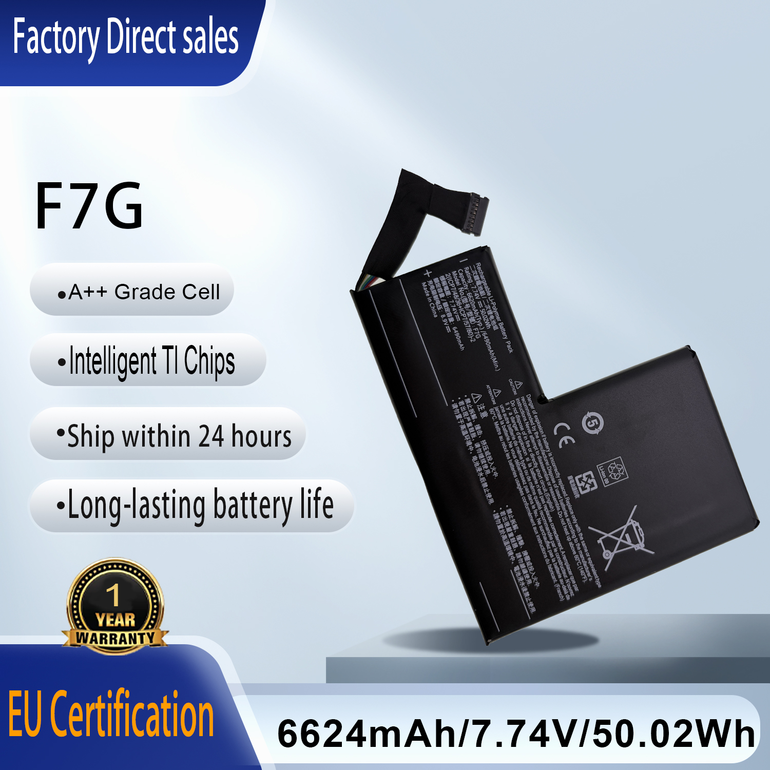 New F7G 7.74V 6624mAh 50.02Wh  – обзор и цена Pc Gaming Dell