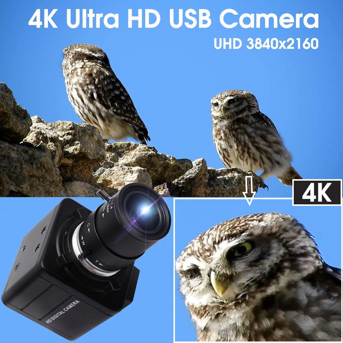 ELP 4K Ultra HD Webcam 4X Opti – обзор и цена Webcam 4K