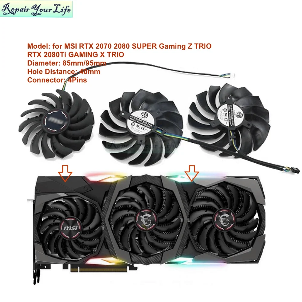 PC VGA Cooling Fan for MSI RTX – обзор и цена Pc Gaming Msi